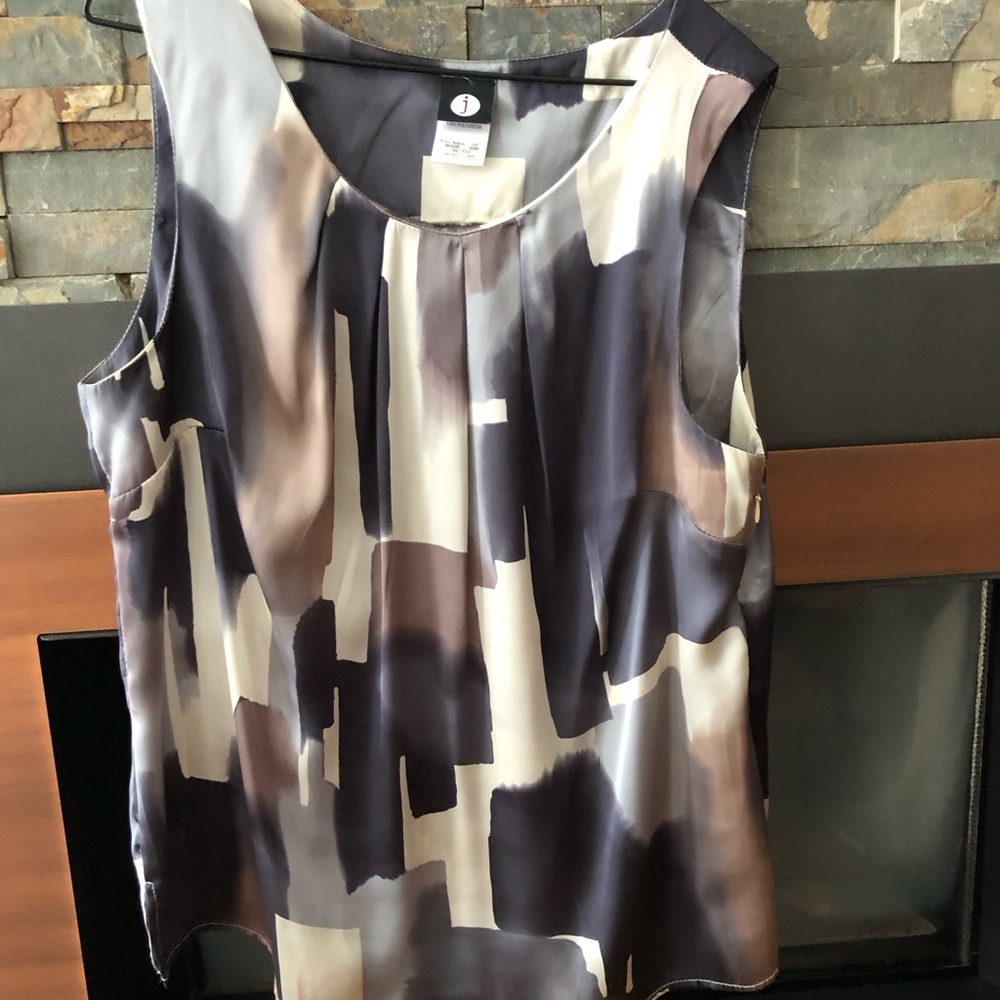 Abstract Print Sleeveless Top